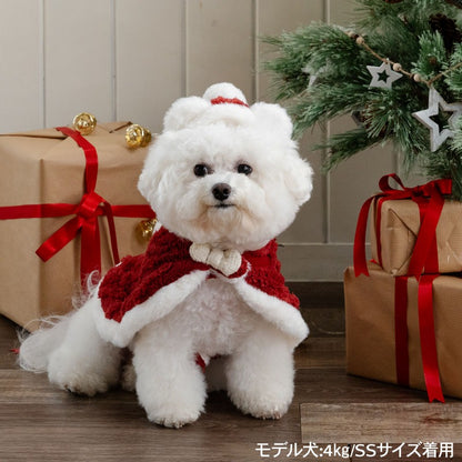 Dog Clothes Bear Santa Poncho Costume