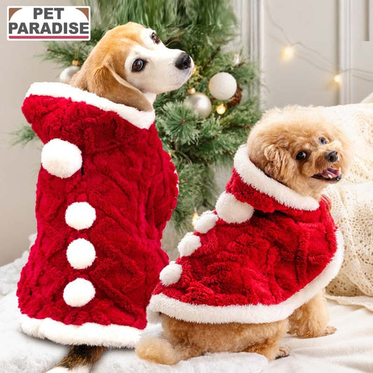 Dog Clothes Santa Poncho