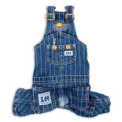 Lee Dog Clothes Fall Striped Overalls