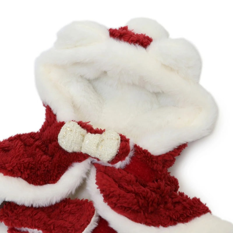 Dog Clothes Bear Santa Poncho Costume