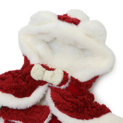 Dog Clothes Bear Santa Poncho Costume