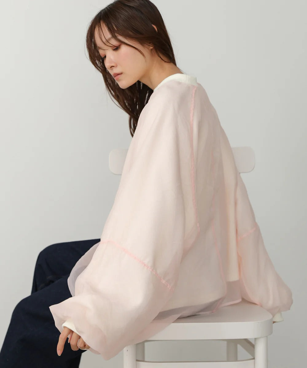 Bou Jeloud Sheer Layered Fleece Sweatshirt