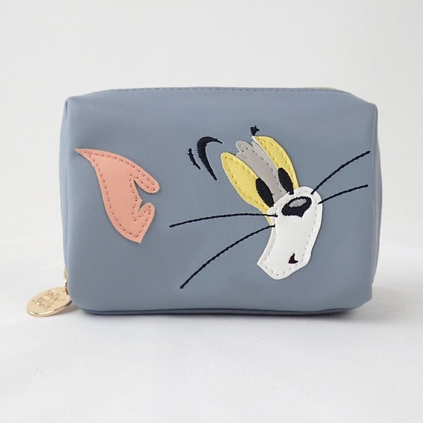 TOM and JERRY×Flapper Face Applique Cosmetic Pouch