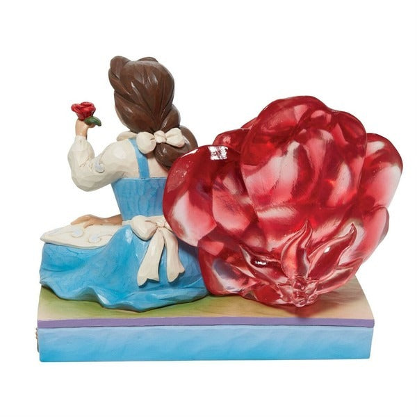 Disney Traditions Beauty and the Beast Belle Clear Rose