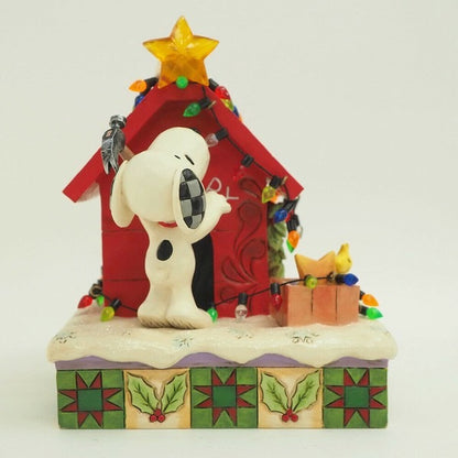 Snoopy & Woodstock Christmas Decorative Doghouse LED