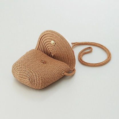 Sanrio Characters Straw Material Shoulder Bag