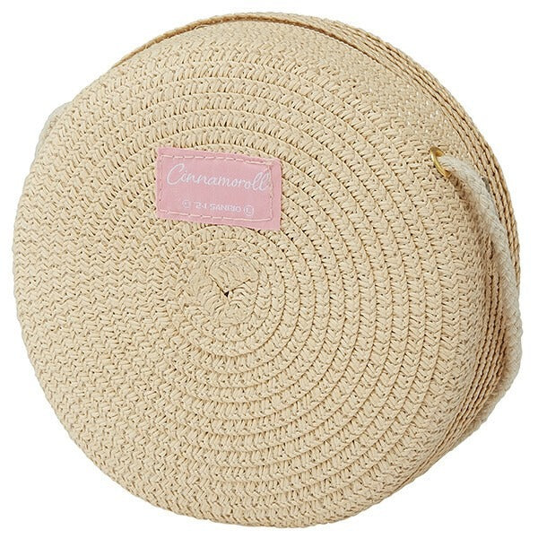 Sanrio Characters Straw Material Round Shoulder Bag