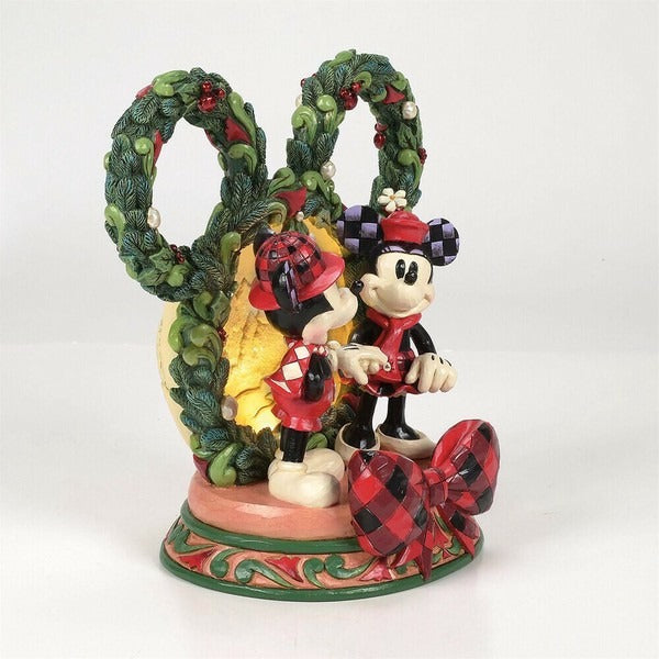 Disney Traditions Mickey & Minnie Christmas LED Diorama