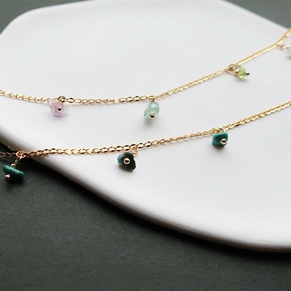 Natural Stone Multi-Stone Mix Necklace