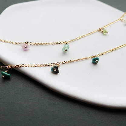 Natural Stone Multi-Stone Mix Necklace