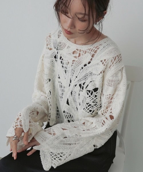 Mohair Crochet Short Tops