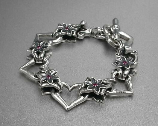 Flowers and Hearts Bracelet