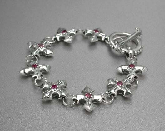 Red Cross Link Bracelet