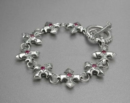 Red Cross Link Bracelet
