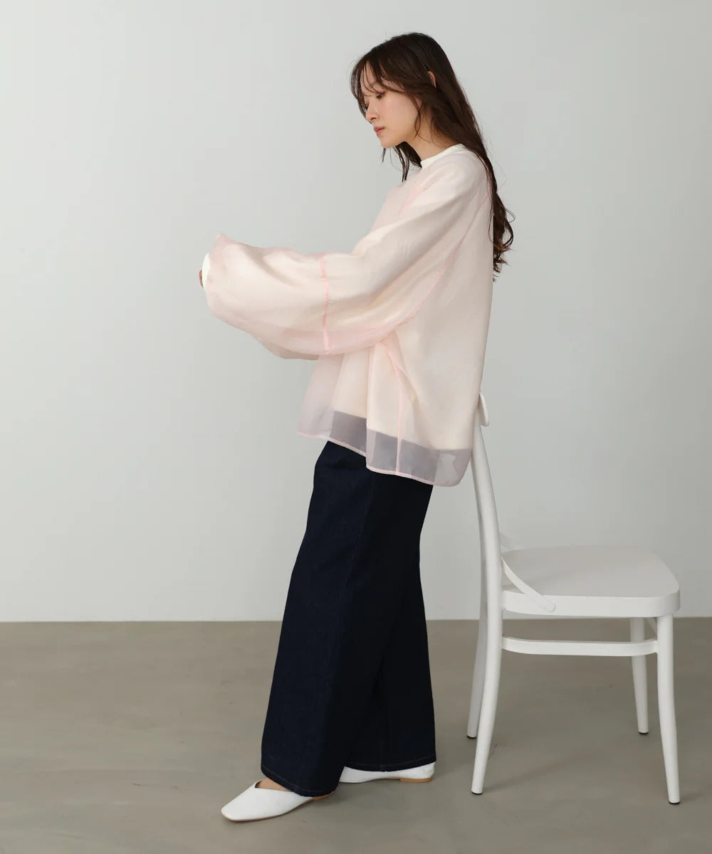 Bou Jeloud Sheer Layered Fleece Sweatshirt