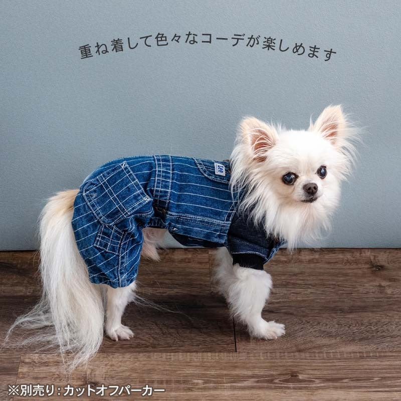 Lee Dog Clothes Fall Striped Overalls