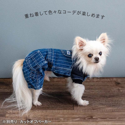 Lee Dog Clothes Fall Striped Overalls