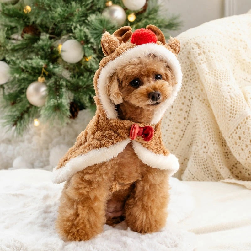 Dog Clothes Reindeer Poncho
