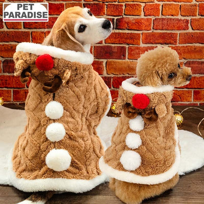 Dog Clothes Reindeer Poncho