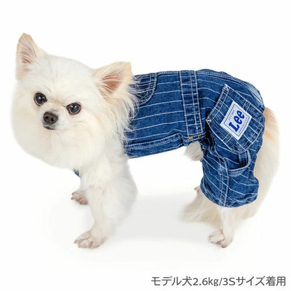 Lee Dog Clothes Fall Striped Overalls