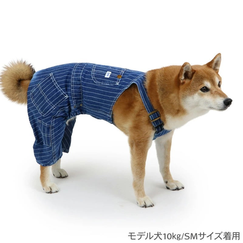 Lee Dog Clothes Fall Striped Overalls