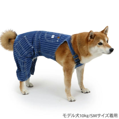 Lee Dog Clothes Fall Striped Overalls
