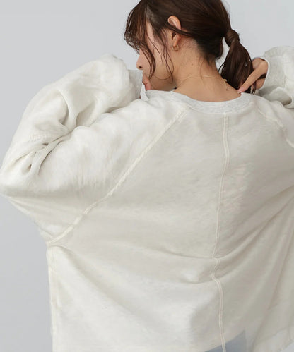 Bou Jeloud Sheer Layered Fleece Sweatshirt
