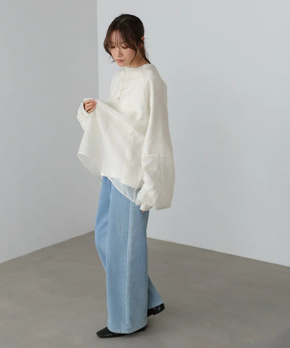 Bou Jeloud Sheer Layered Fleece Sweatshirt