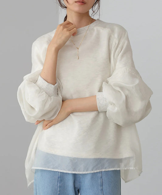 Bou Jeloud Sheer Layered Fleece Sweatshirt
