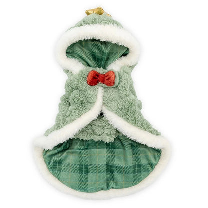 Dog Clothes Christmas Tree Poncho