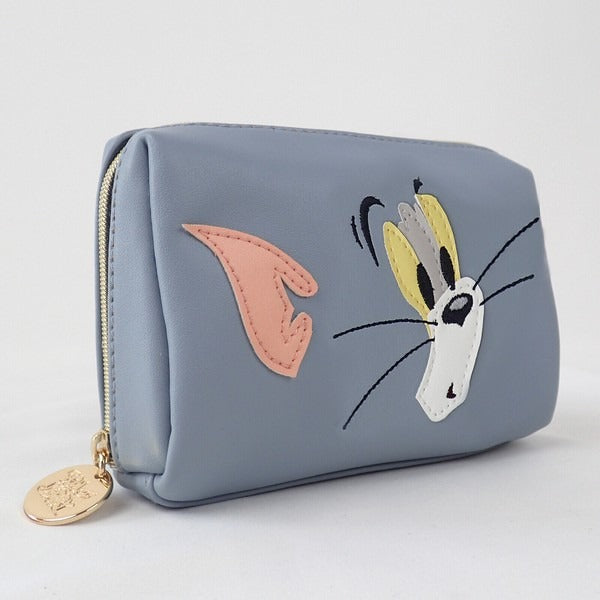 TOM and JERRY×Flapper Face Applique Cosmetic Pouch