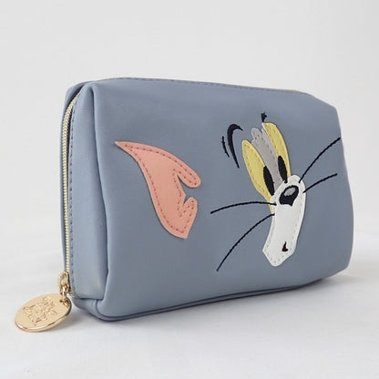 TOM and JERRY×Flapper Face Applique Cosmetic Pouch