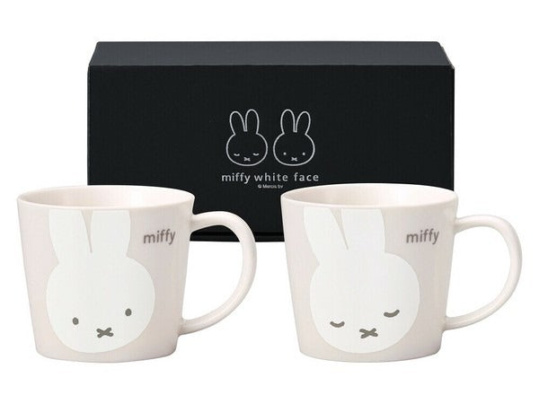 Miffy White Face Pair Mug Set Made in Japan