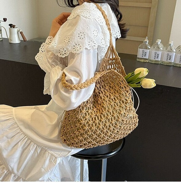 High-end Texture Niche Shoulder Woven Bag