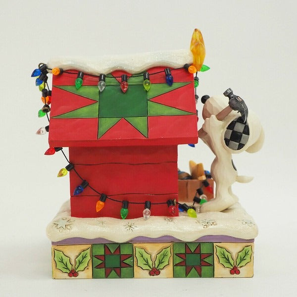 Snoopy & Woodstock Christmas Decorative Doghouse LED