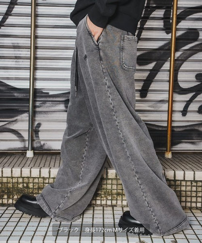 SIDEWAYSTANCE Chemical Fleece Tuck Pants