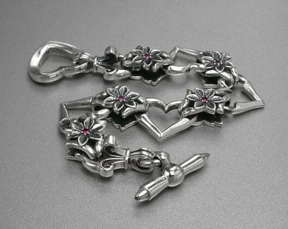 Flowers and Hearts Bracelet