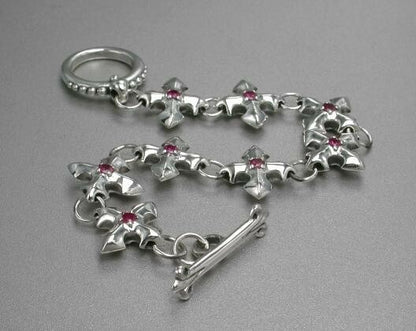Red Cross Link Bracelet