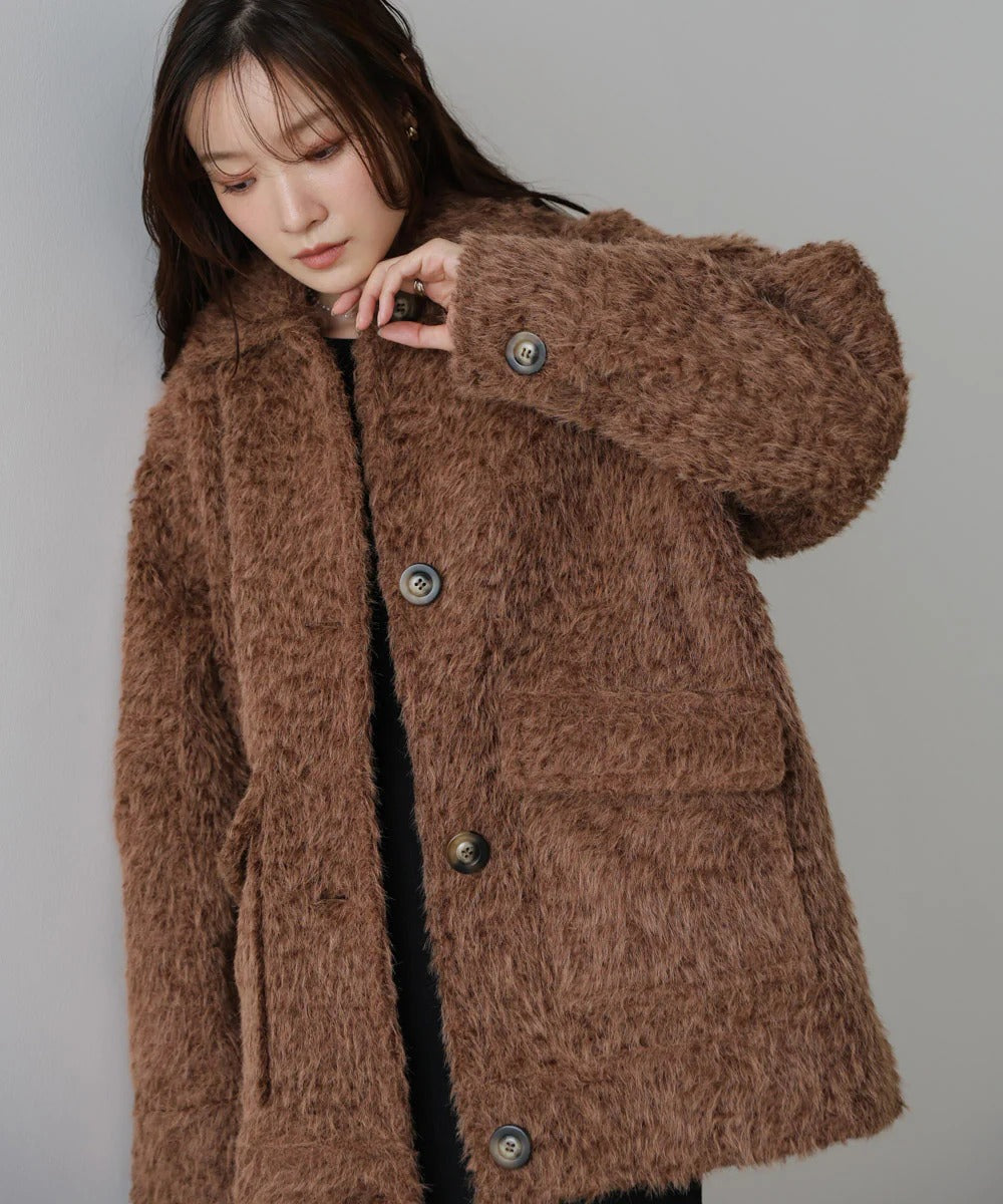 Bab Shaggy Mid-Length Outerwear