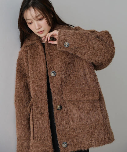 Bab Shaggy Mid-Length Outerwear