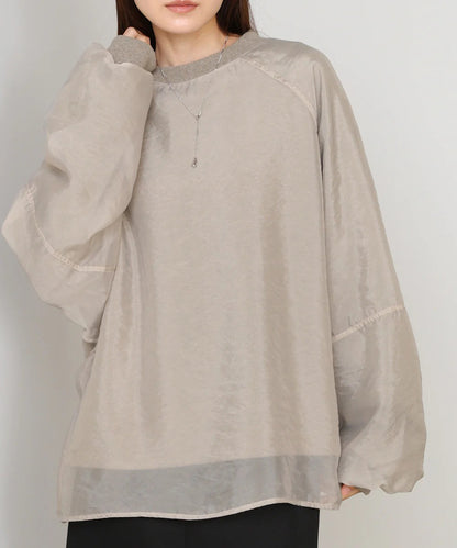 Bou Jeloud Sheer Layered Fleece Sweatshirt
