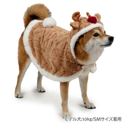 Dog Clothes Reindeer Poncho Costume