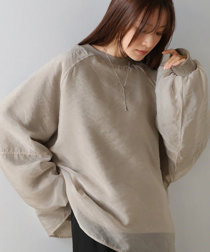 Bou Jeloud Sheer Layered Fleece Sweatshirt