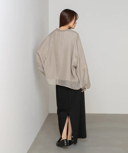 Bou Jeloud Sheer Layered Fleece Sweatshirt