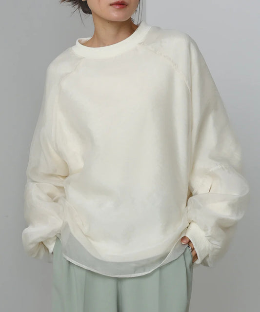 Bou Jeloud Sheer Layered Fleece Sweatshirt