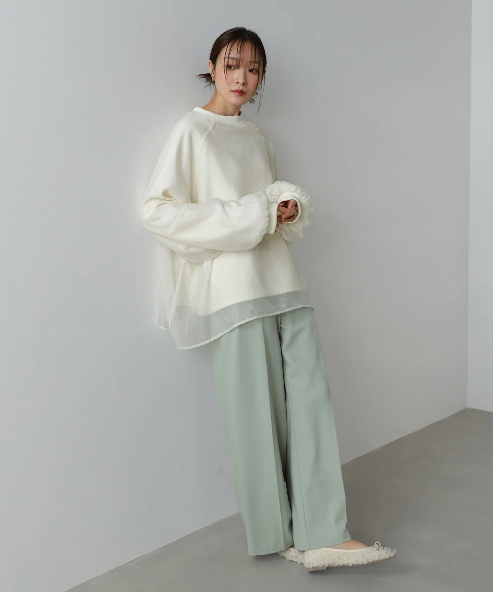 Bou Jeloud Sheer Layered Fleece Sweatshirt