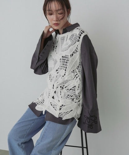 Mohair Crochet Tunic Vest