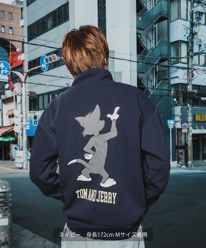 TOM T-100 High-Neck Big Sweatshirt with Back Print