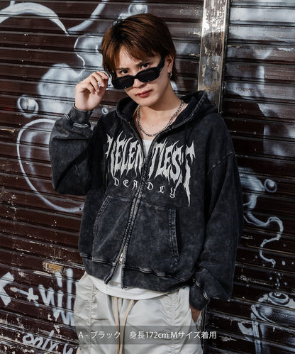 Embroidered Logo Short-Length Fleece Sweatshirt