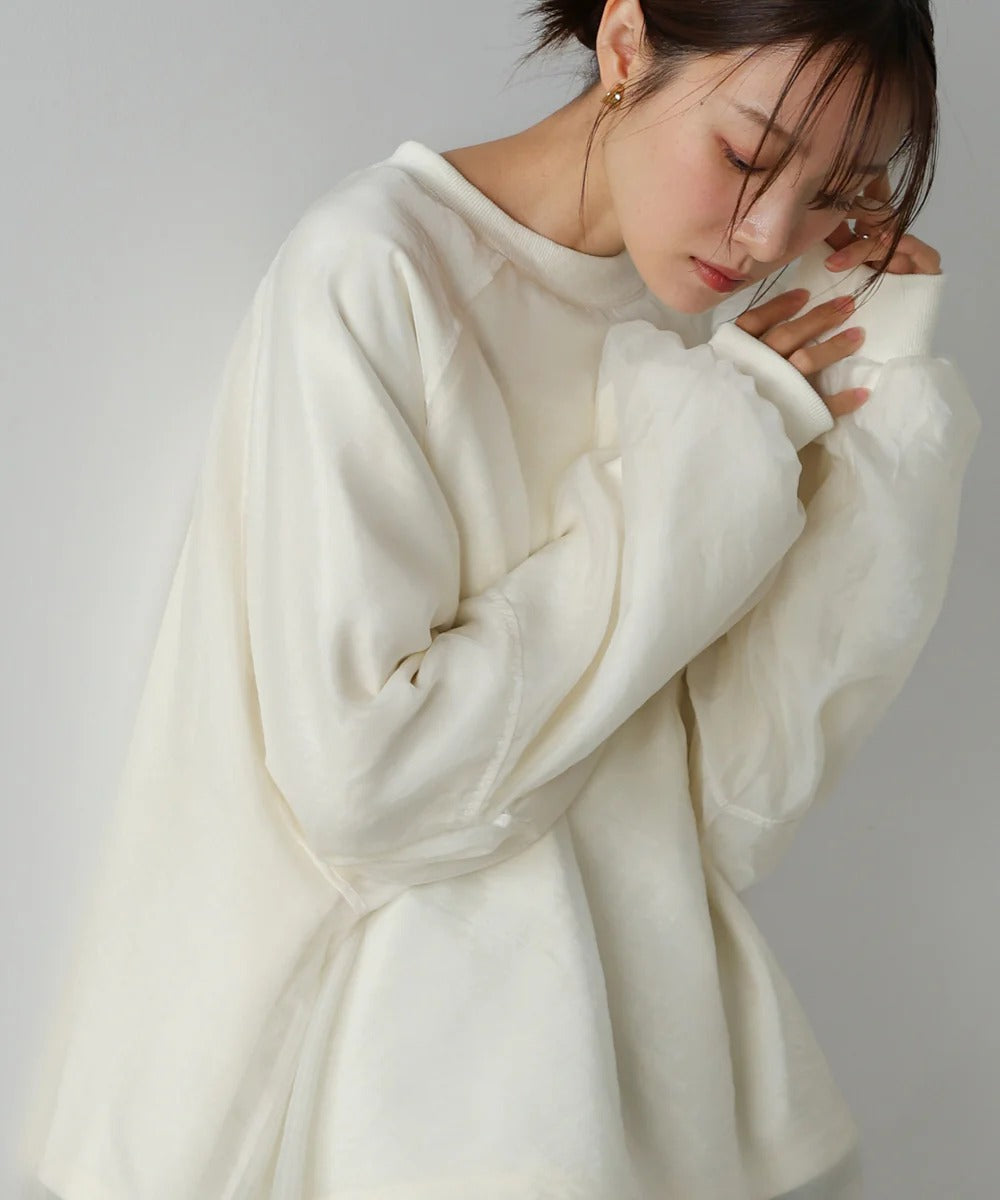 Bou Jeloud Sheer Layered Fleece Sweatshirt